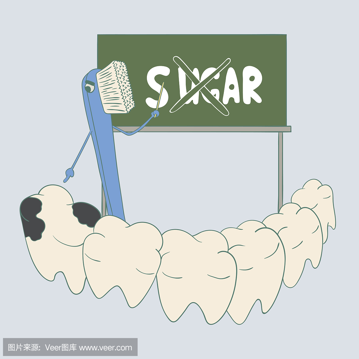 刷牙告诉你卫生和糖